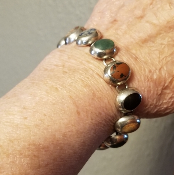 RARE Silpada Sterling Silver & Stone Bracelet